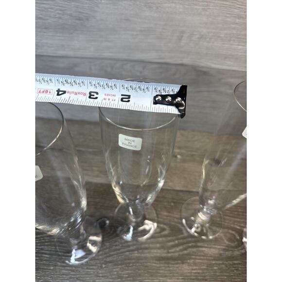 Vintage Arc France 9.5” Stemware Toasting Wine Champagne Glasses ~Set Of 4 - Picture 8 of 10